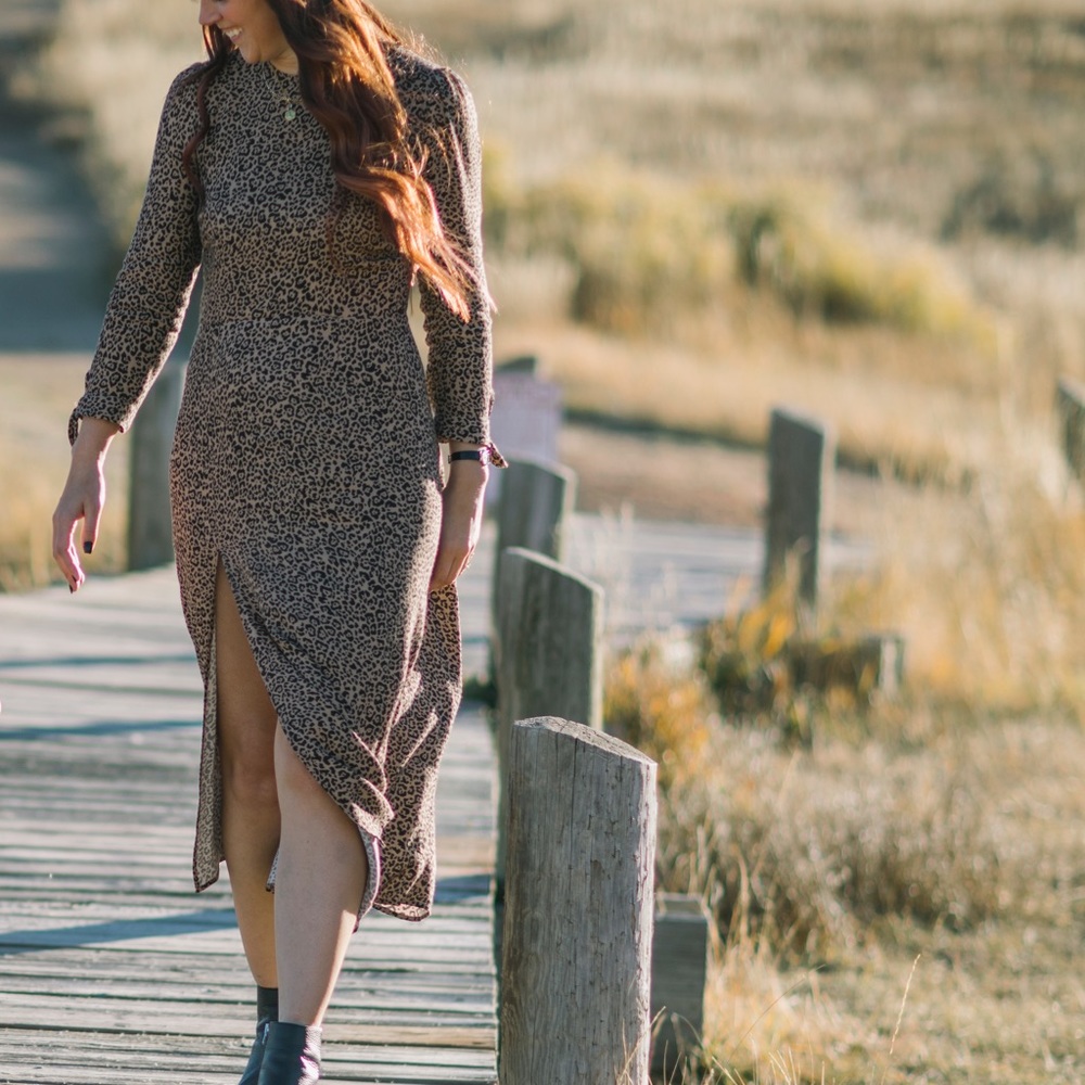 Reformation 3/4 sleeve midi dress 8